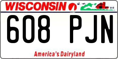 WI license plate 608PJN