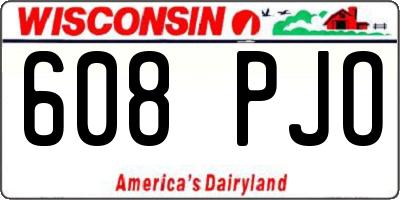 WI license plate 608PJO