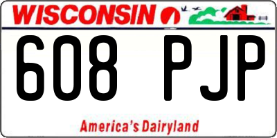 WI license plate 608PJP