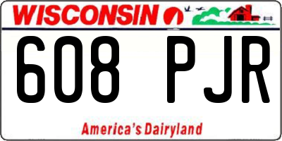 WI license plate 608PJR