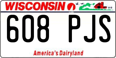 WI license plate 608PJS