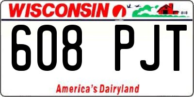 WI license plate 608PJT