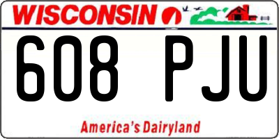 WI license plate 608PJU