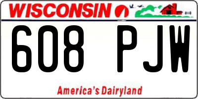 WI license plate 608PJW