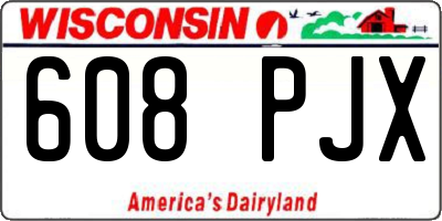 WI license plate 608PJX