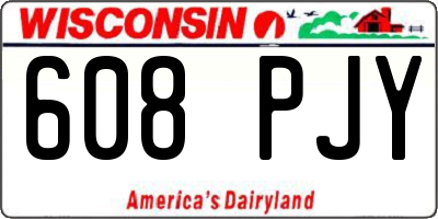 WI license plate 608PJY