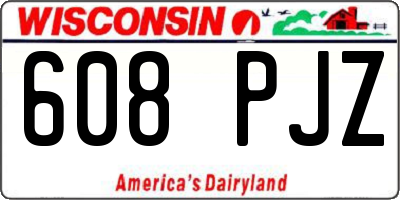WI license plate 608PJZ