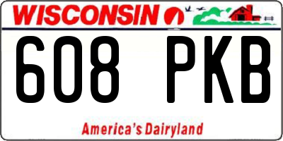 WI license plate 608PKB