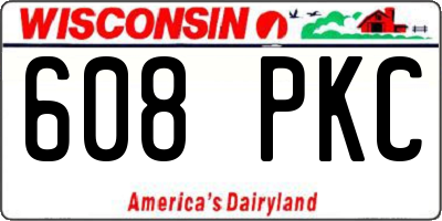 WI license plate 608PKC