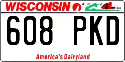 WI license plate 608PKD