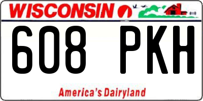 WI license plate 608PKH