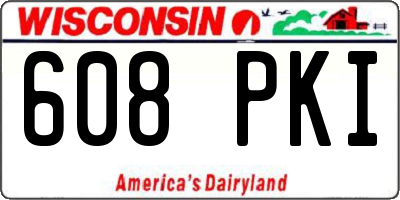 WI license plate 608PKI