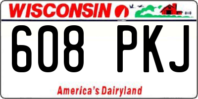 WI license plate 608PKJ