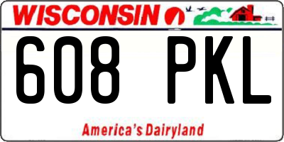 WI license plate 608PKL