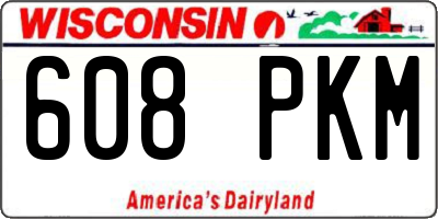 WI license plate 608PKM
