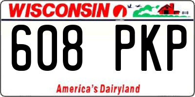 WI license plate 608PKP