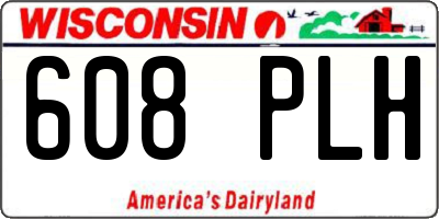 WI license plate 608PLH