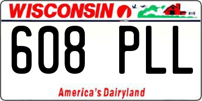 WI license plate 608PLL