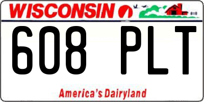 WI license plate 608PLT