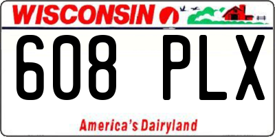 WI license plate 608PLX