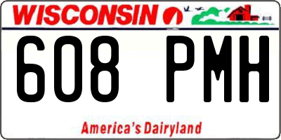 WI license plate 608PMH