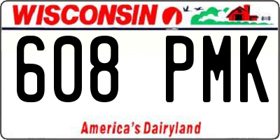 WI license plate 608PMK