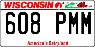 WI license plate 608PMM