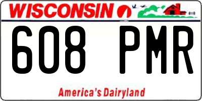 WI license plate 608PMR