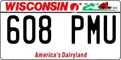 WI license plate 608PMU
