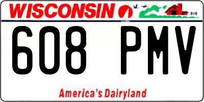 WI license plate 608PMV