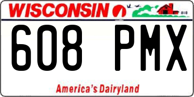 WI license plate 608PMX