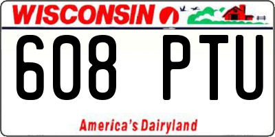 WI license plate 608PTU