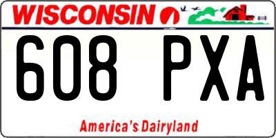 WI license plate 608PXA
