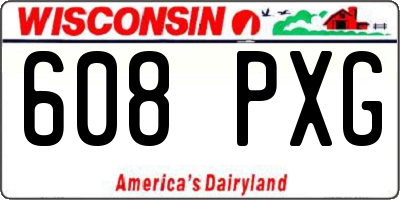 WI license plate 608PXG
