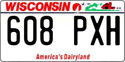 WI license plate 608PXH