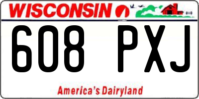 WI license plate 608PXJ