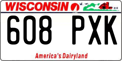 WI license plate 608PXK