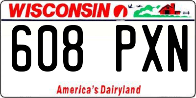 WI license plate 608PXN