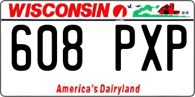 WI license plate 608PXP