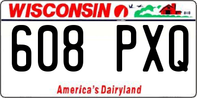 WI license plate 608PXQ