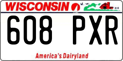 WI license plate 608PXR