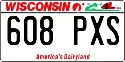 WI license plate 608PXS