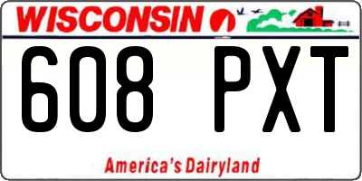WI license plate 608PXT