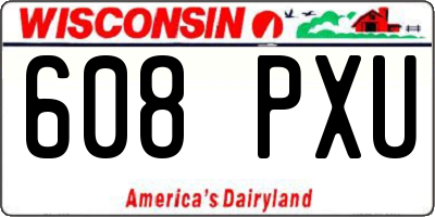WI license plate 608PXU