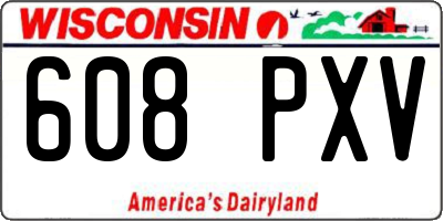 WI license plate 608PXV