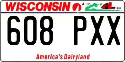 WI license plate 608PXX