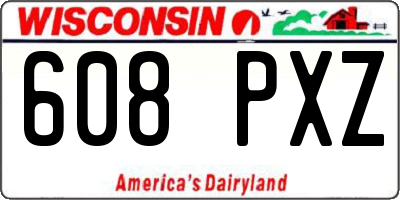 WI license plate 608PXZ