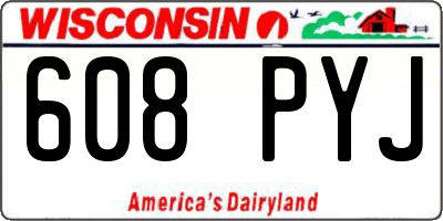 WI license plate 608PYJ