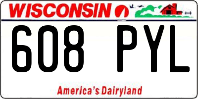 WI license plate 608PYL