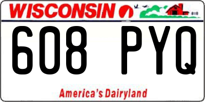 WI license plate 608PYQ